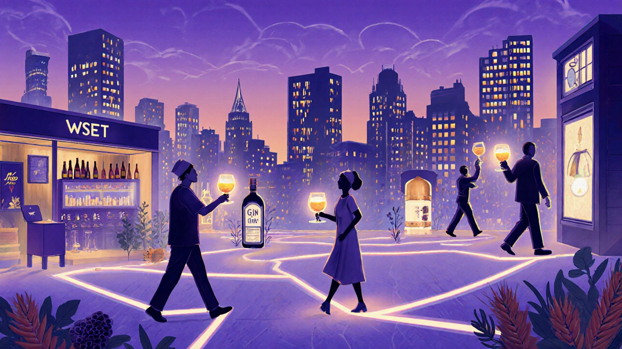 Connected network of London wine and spirits education spaces with diverse learners